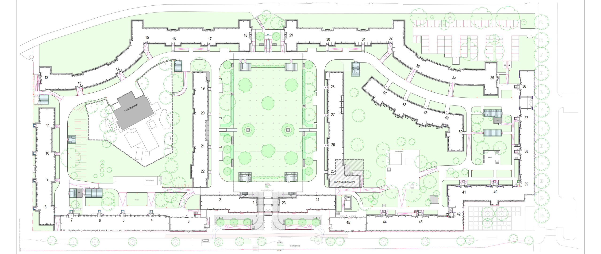 Aussenanlage Goethehof Wien Plan